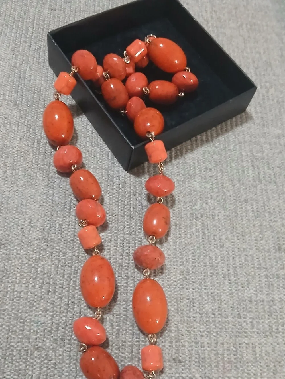 Elegant Coral Bead Necklace - Orange Beaded Women's Jewelry
